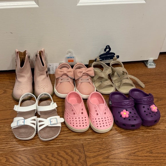 Other - Pink and Tan Kids Boots